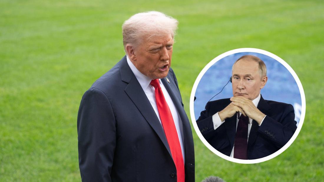 Bildmontage aus Donald Trump und Wladimir Putin.