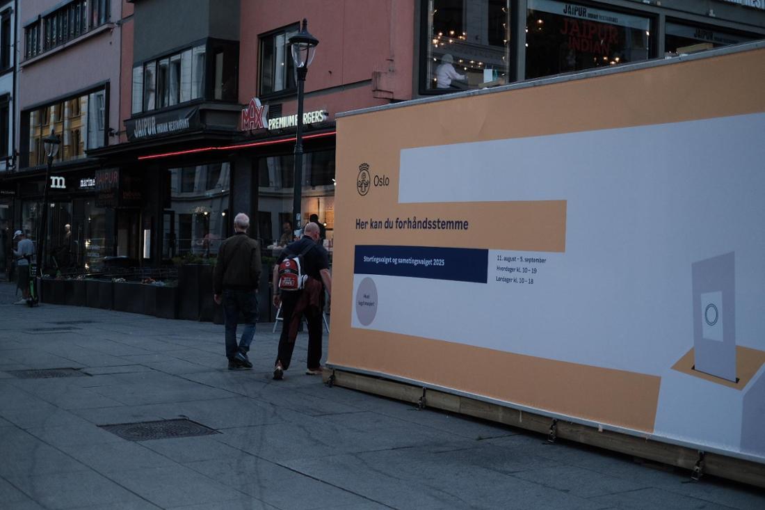 Die Vorab-Wahlkabinen sind in diesem Jahr in Norwegen besonders populär. 