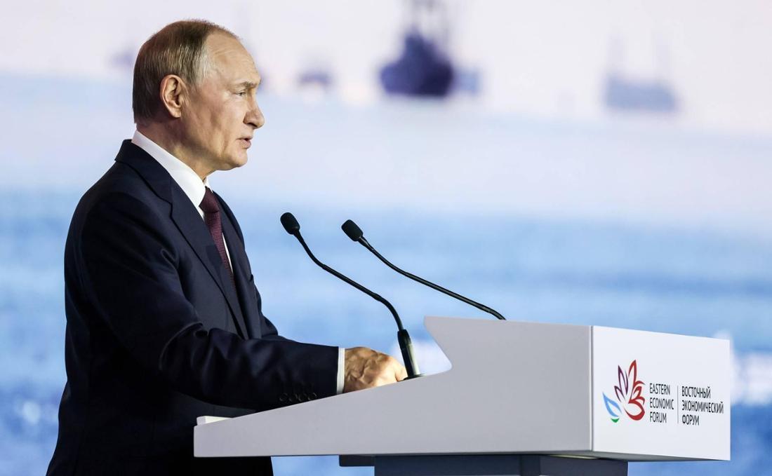 Wladimir Putin in Wladiwostok.