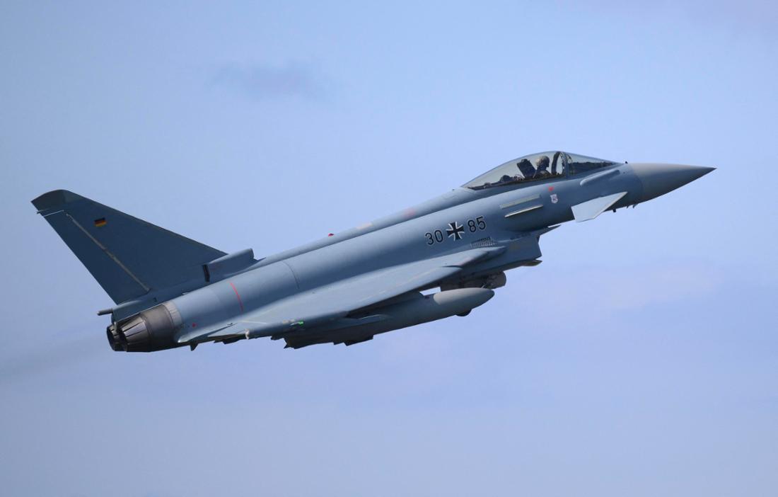 Ein Eurofighter der deutschen Luftwaffe. 