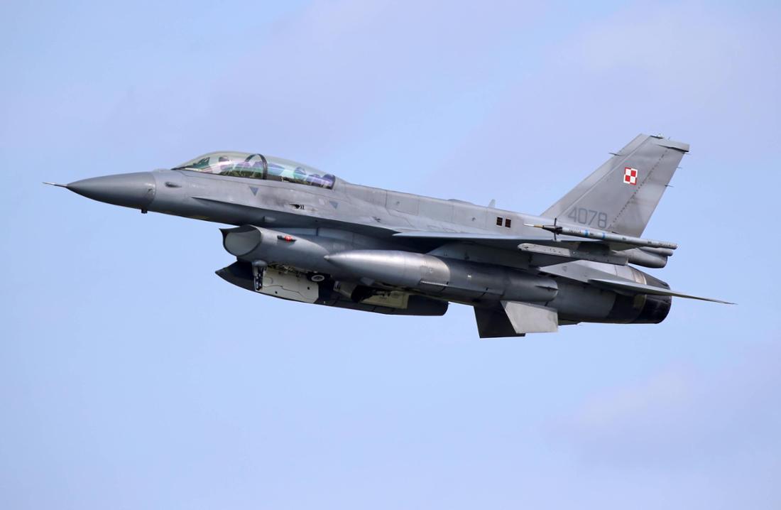 Ein F-16-Kampfflugzeug der polnischen Luftwaffe. (Symbolfoto)