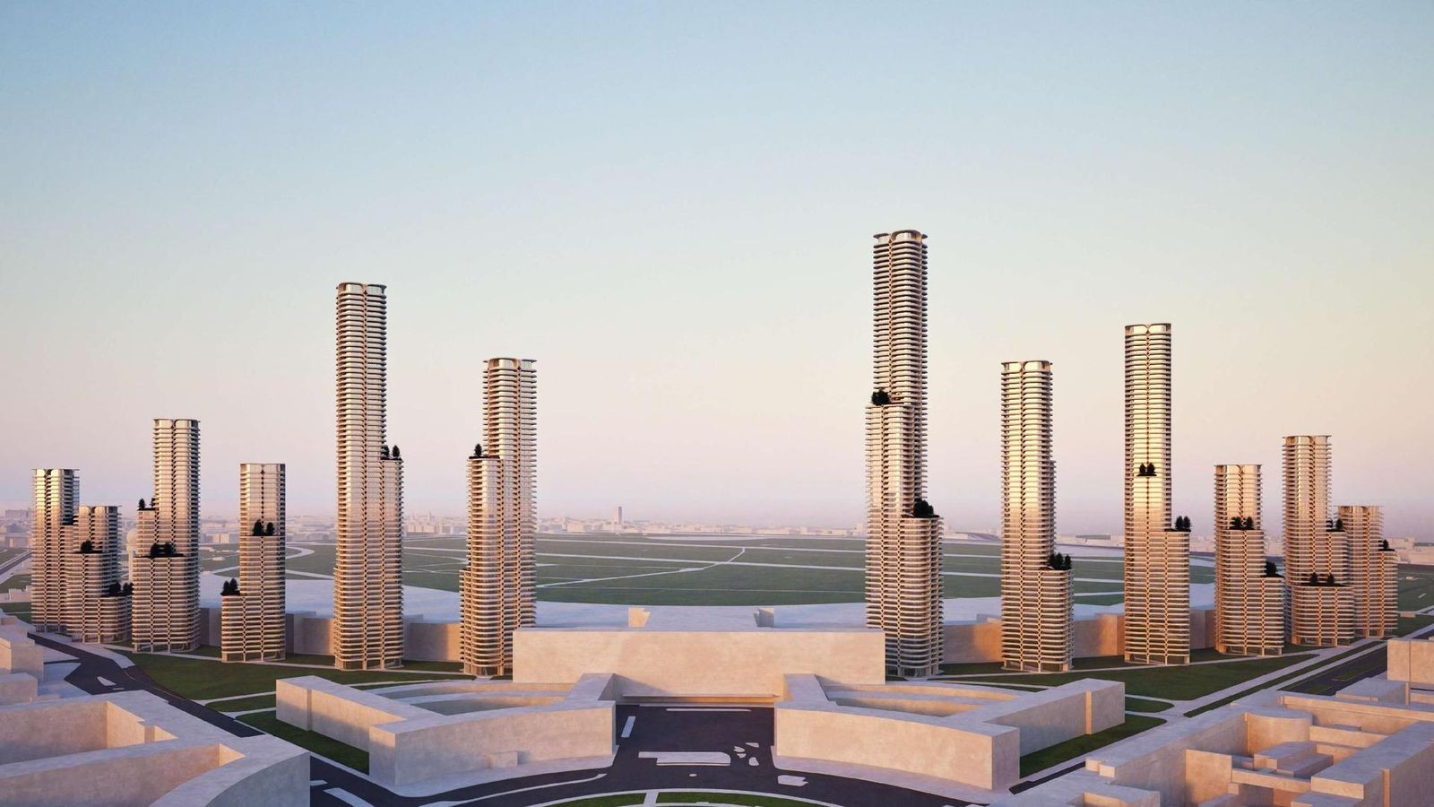 Spektakuläre Pläne: Zwölf Türme für den Flughafen Tempelhof - Berliner Morgenpost