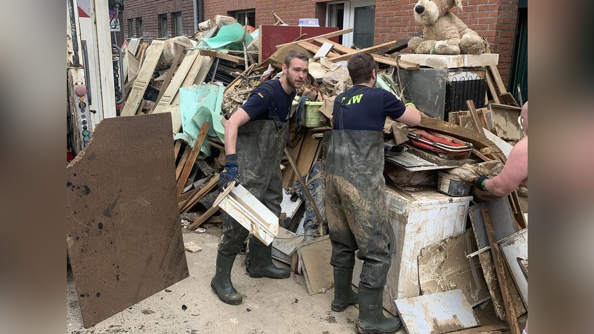 Der überwiegende Teil der Moerser THW-Helfer war in der Gemeinde Swisttal im Einsatz.