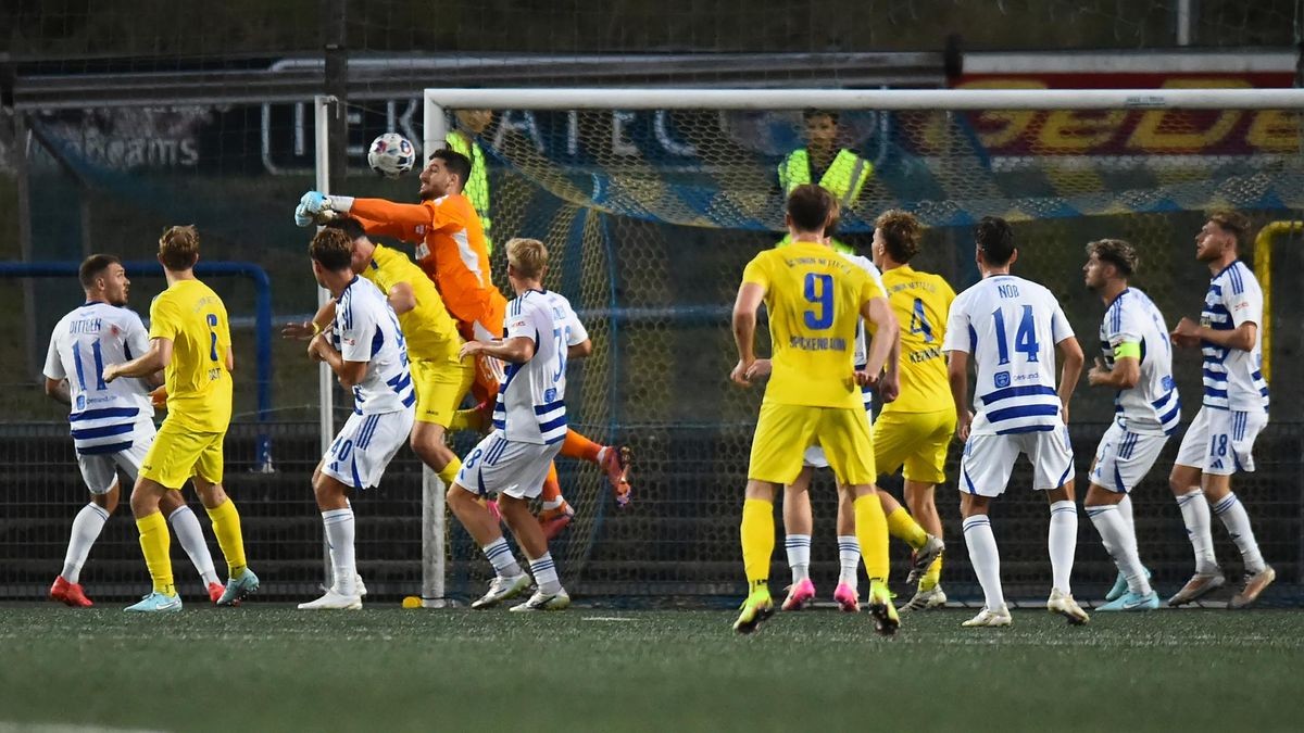 Omer Hanin hütete diesmal das MSV-Tor.