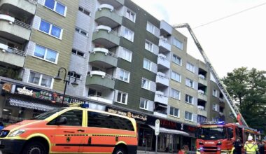 Flammen in der Herner City: Imbiss-Abzugsanlage brennt