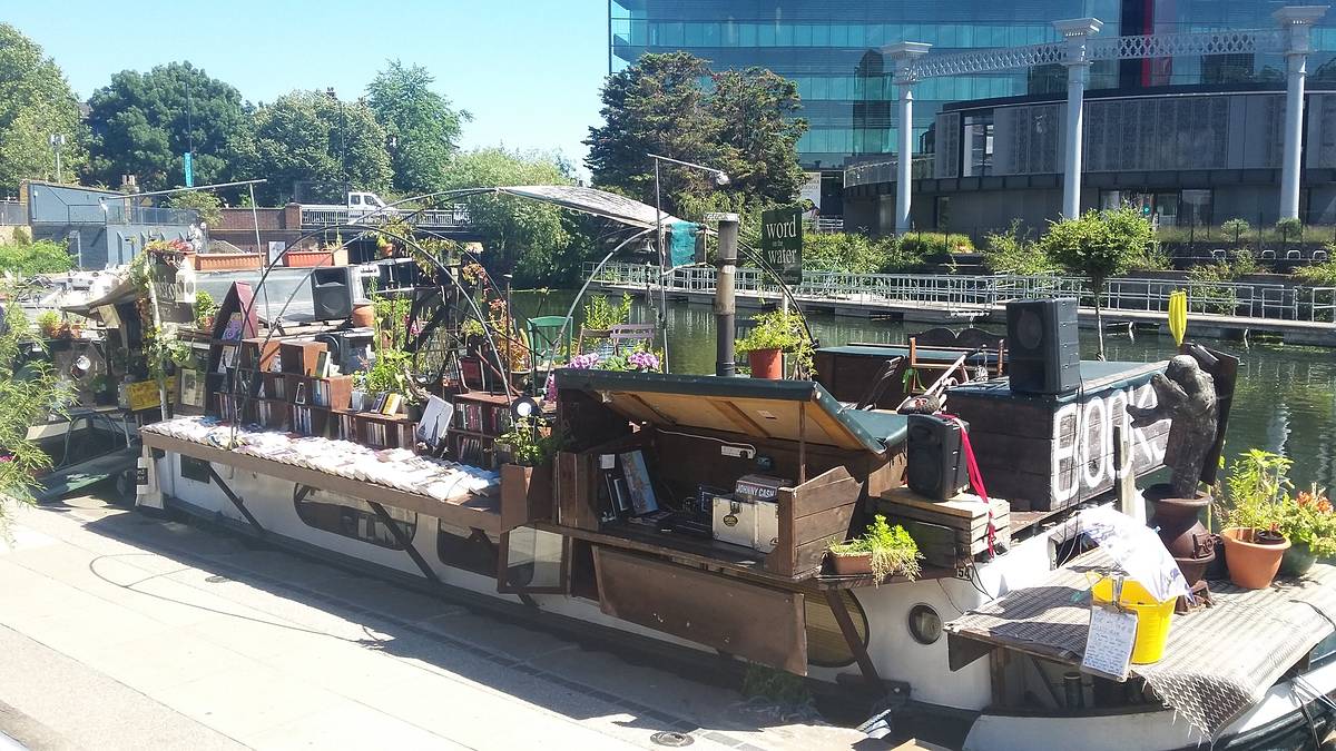 Word On The Water boat in King's Cross selling books