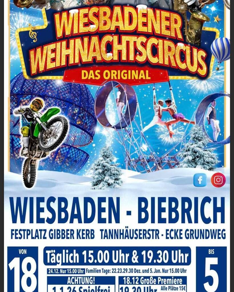 Wiesbadener Weihnachtscircus - Wiesbaden - Festplatz Gibber Kerb - 25.12.2025: Tickets kaufen