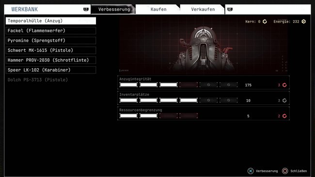 Anzug-Upgrades in Cronos: The New Dawn.