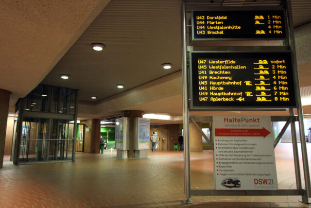 Die Haltestelle Kampstraße in Dortmund.