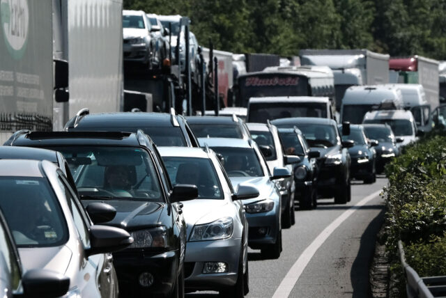 Stau auf einer Autobahn