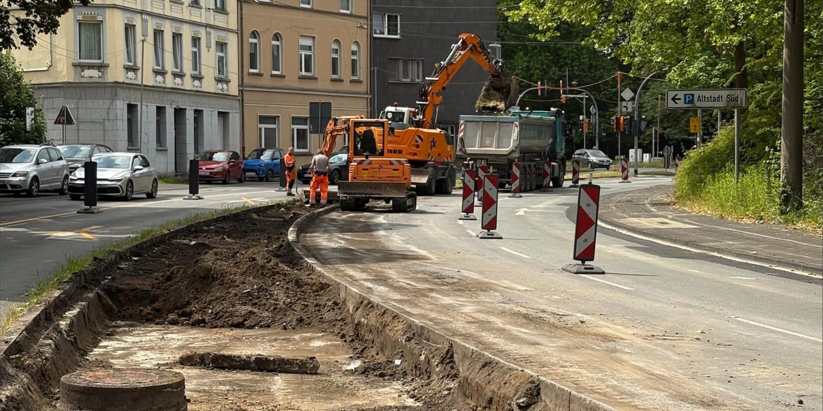 Baustelle am Altstadtring in Castrop-Rauxel zieht weiter: Sperrungen und Busumleitungen