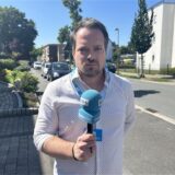RN-Reporter Hans-Georg Gottfried Dittmann vor Ort.