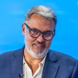 Dortmunds amtierender Oberbürgermeister und OB-Kandidat der SPD, Thomas Westphal (l.), im Gespräch mit den Redakteuren Thomas Thiel (M.) und Björn Althoff