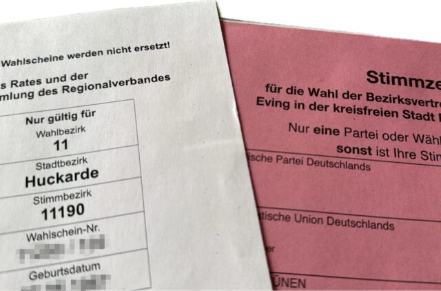 Falsche Briefwahlunterlagen: Eine Bürgerin wohnt in Huckarde, erhielt aber Wahlunterlagen für Eving.