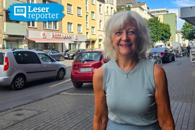 Anwohnerin Ursula Lessig steht in der Saarlandstraße in Dortmund.