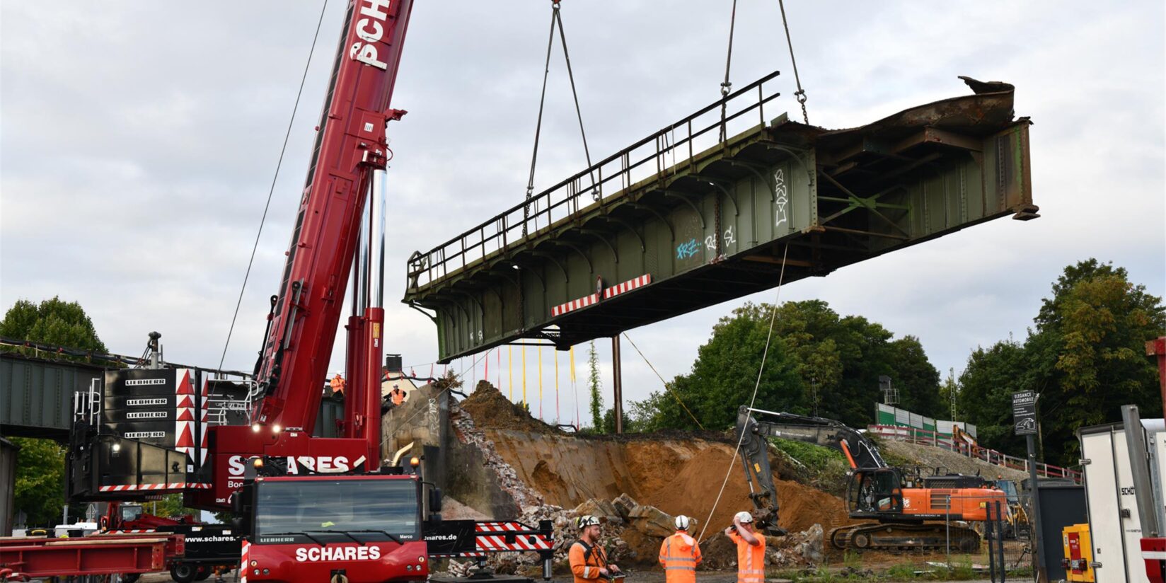 120 Jahre alte Eisenbahnbrücke abgerissen