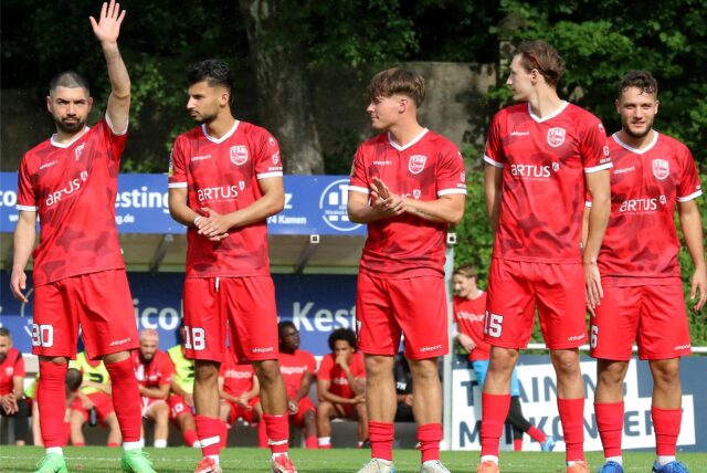 Spieler von Türkspor sind eingelaufen