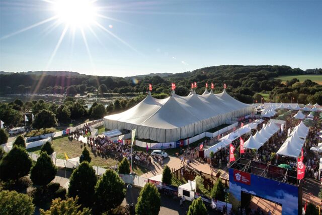 Die Zeltstadt zum Zeltfestival Ruhr, aufgenommen am Kemnader See. (Archiv)