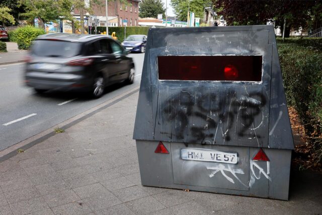Ein sogenannte „Enforcement Trailer“ stand im Februar für einige Tage an der Kemminghauser Straße (Symbolbild)