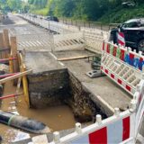 Baustelle an Wasserleitungen am Romberpark