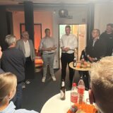 Dorstens alter und neuer Bürgermeister Tobias Stockhoff sprach am späten Sonntagabend zu den Mitgliedern der Dorstener CDU im Cornelia-Funke-Baumhaus.