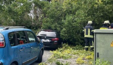 Feuerwehr und Polizei im Einsatz