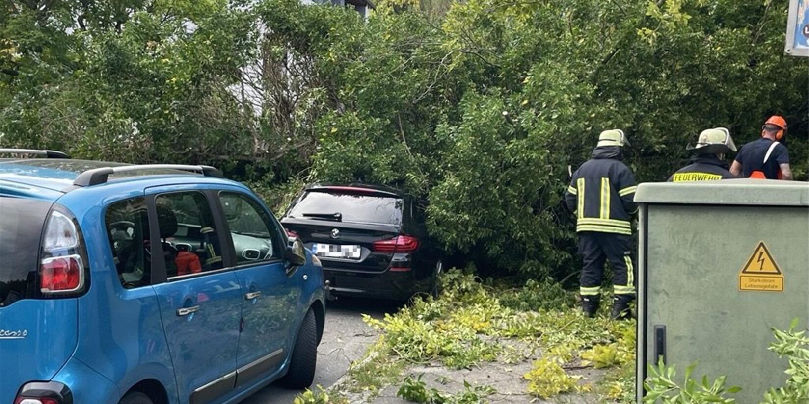 Feuerwehr und Polizei im Einsatz