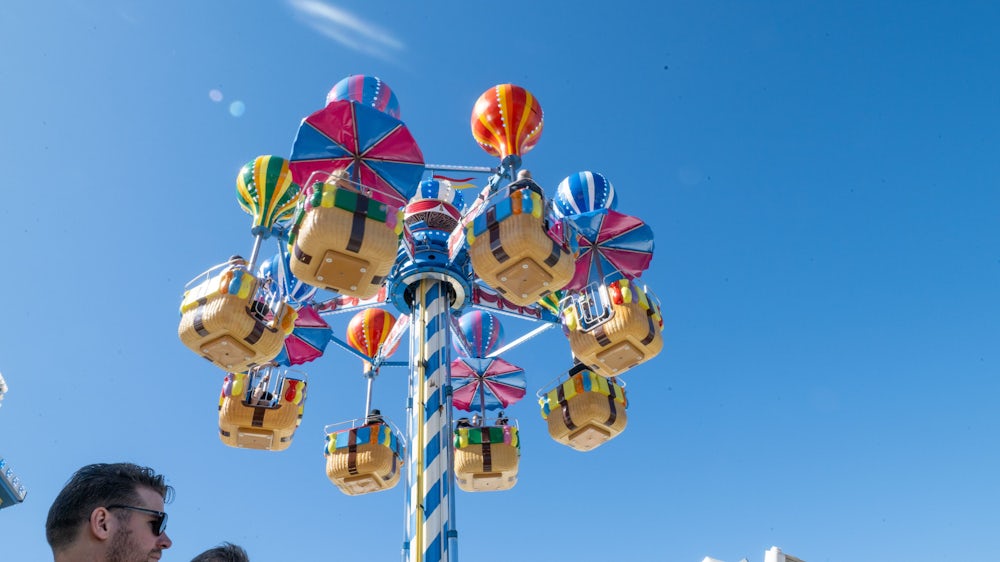Das Kinderfahrgeschäft „Die Montgolfiere“ ist in diesem Jahr neu auf der Wiesn.