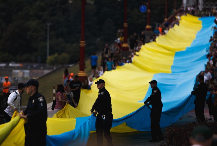 Mit der russischen Invasion ist es Putin gelungen, die Ukraine in einem nie gekannten Ausmass zu einigen. - Patriotischer Anlass in Kiew, August 2022.