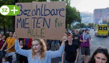 Protest gegen Vonovia in Dresden wegen Nebenkostenabrechnung