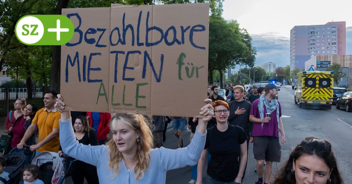 Protest gegen Vonovia in Dresden wegen Nebenkostenabrechnung