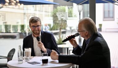RP-Lokalchef Ludwig Krause war Gast beim 23. Talk im Mutter Ey Kunst-Kaffee mit Netzwerker Heribert Klein
