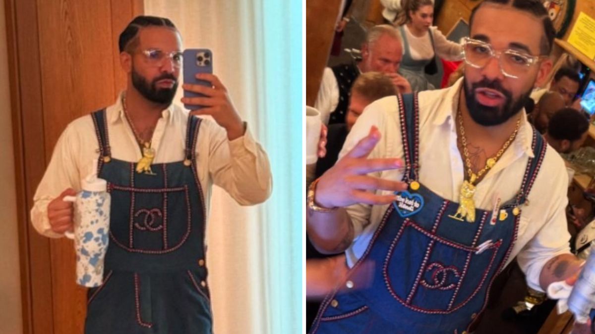 "Too hot to Hendl": Drake sorgt beim Oktoberfest mit speziellem Outfit für Aufsehen