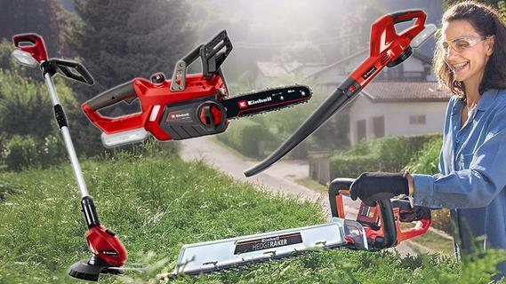 Einhell-Heckenschere, Kettensäge, Laubbläser, Rasentrimmer: 18V-Akku-Gartentools bis 32 % günstiger