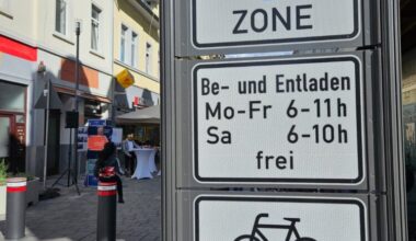 Fußgängerzone Wellritzstraße in Wiesbaden: Poller im Testbetrieb