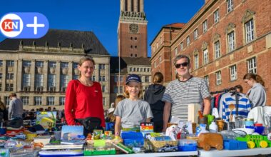 Händleransturm beim Flohmarkt in der Kieler Innenstadt: "Voll wie nie"