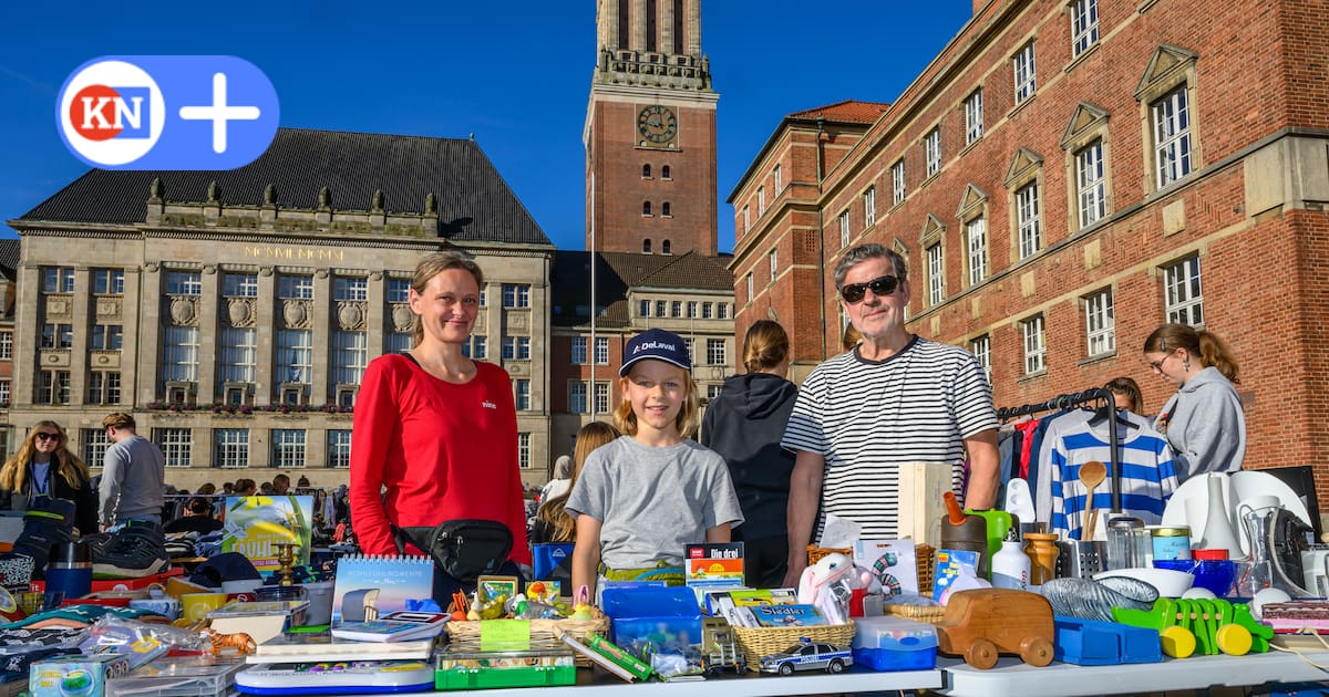 Händleransturm beim Flohmarkt in der Kieler Innenstadt: "Voll wie nie"