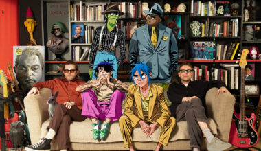 Die Gorillaz und ihre Masterminds Jamie Hewlett (l.) und Damon Albarn. Bild: Warner