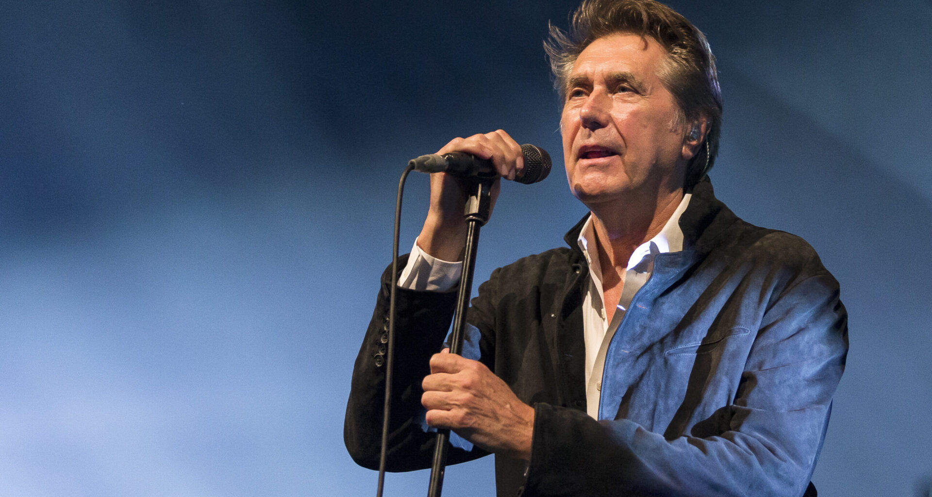 Montreux: Der britische Sänger Bryan Ferry tritt 2017 beim 51. Montreux Jazz Festival auf dem Auditorium Stravinski auf.