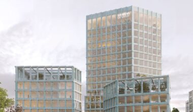 Visualisierung des Hochhausensembles in Moabit