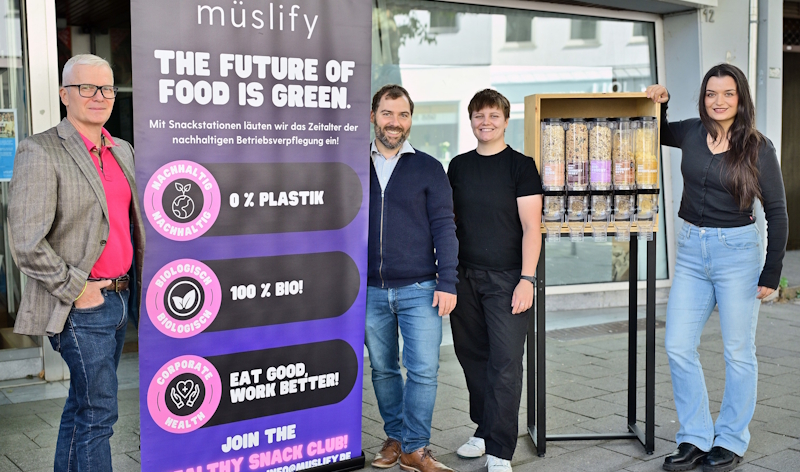 Gesunde Snacks aus dem Bahnhofs-Automaten: müslify erhält Bewilligung für Transformationsexpertin