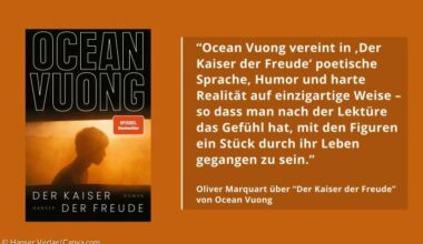 Das Buchcover von Ocean Vuongs "Kaiser der Freude"