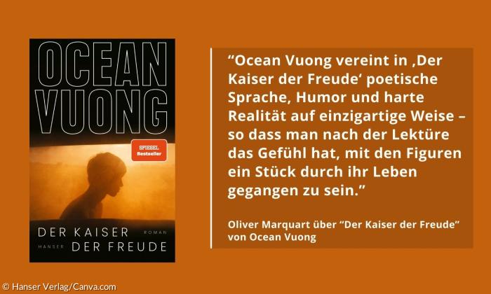 Das Buchcover von Ocean Vuongs "Kaiser der Freude"