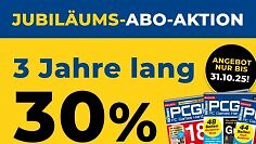 Jubiläumsaktion: 3 Jahre lang bei PCGH 30 Prozent sparen (1)