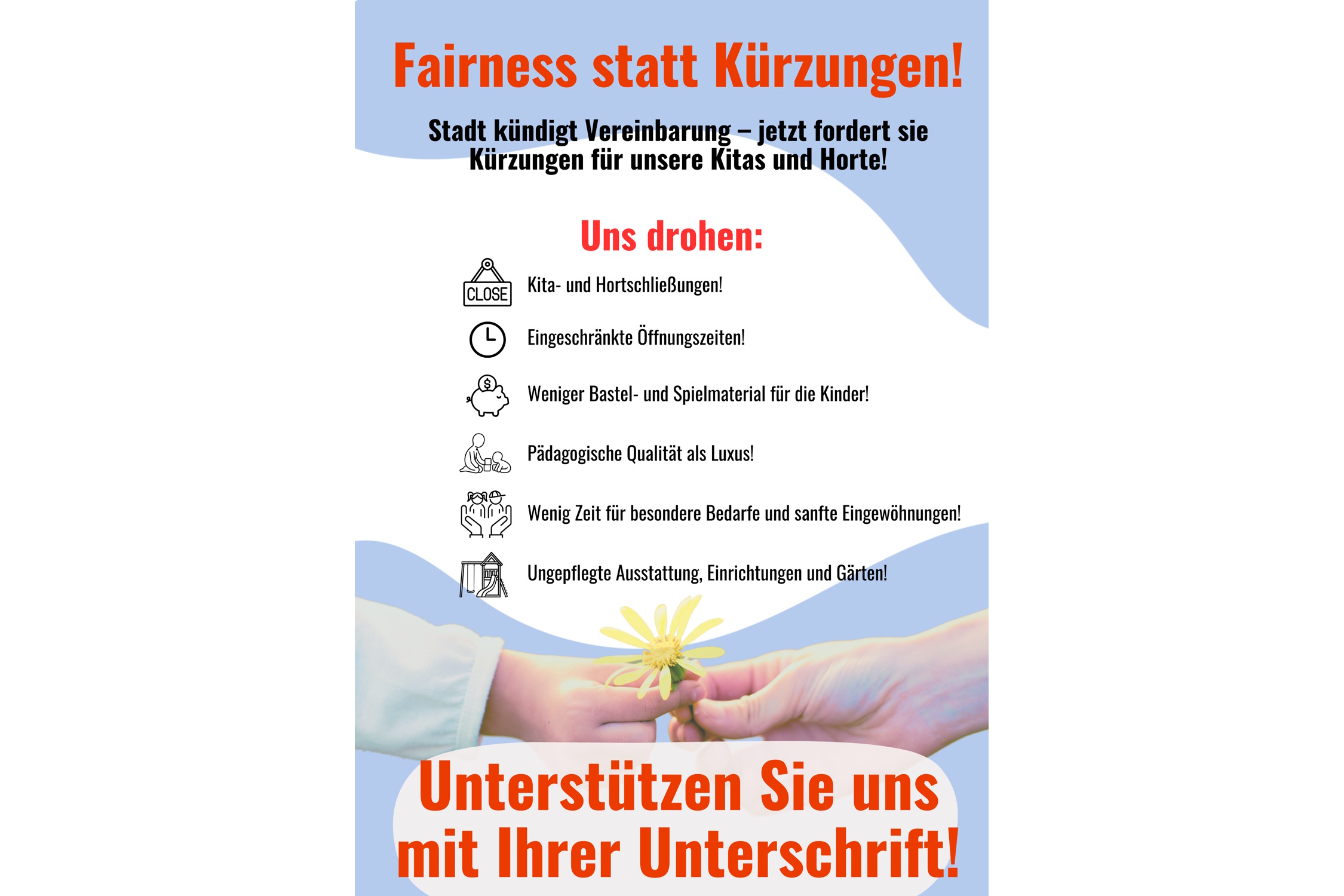 Kita-Aktionstag am 24. September. Plakat: Interessengemeinschaft der freien Kita-Träger (IGFT)
