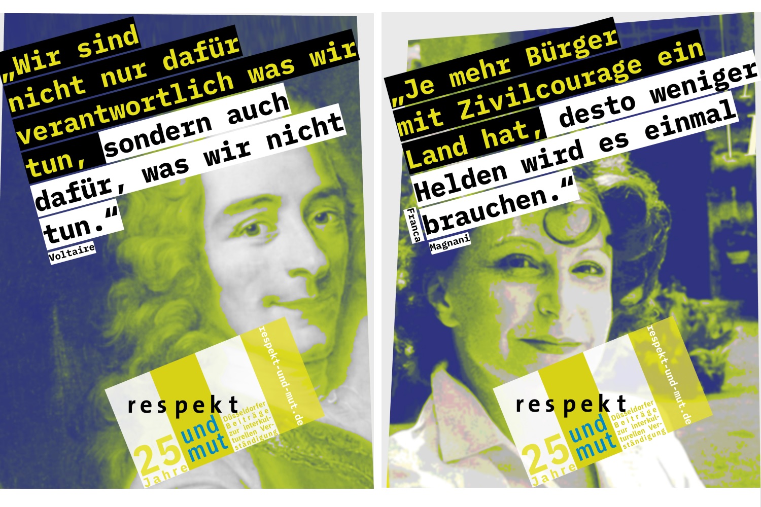 Düsseldorf: Plakataktion zum 25-jährigen Jubiläum von „Respekt und Mut“ - Ddorf-Aktuell