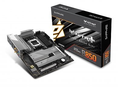 Zusammen mit der Grafikkarte gibt es das Sapphire Nitro+-B850A-WiFi-Mainboard im Wert von etwa 250 Euro. (Referenzbild)