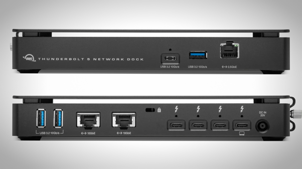 OWC stellt Thunderbolt-5-Dock mit zwei 10-Gigabit-Ethernet-Ports vor