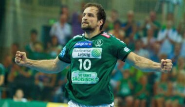 Thomas Oehlrich hilft gegen Kiel aus. Quelle: SC DHfK Archiv