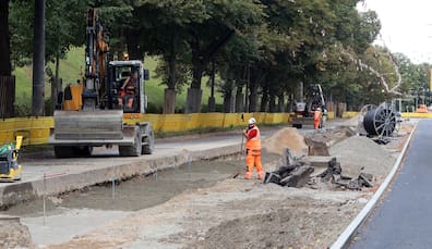 Die Arbeiten in der Prager Straße dauern noch bis in den Dezember an.